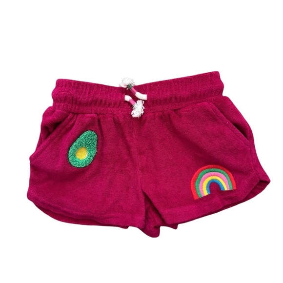 Mini Boden logo appliqué toweling terry shorts 4 (read) - Picture 1 of 4